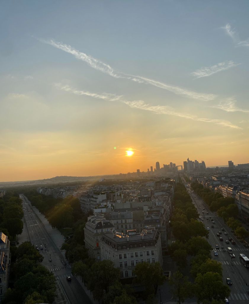 The view from the Arc De Triomphe