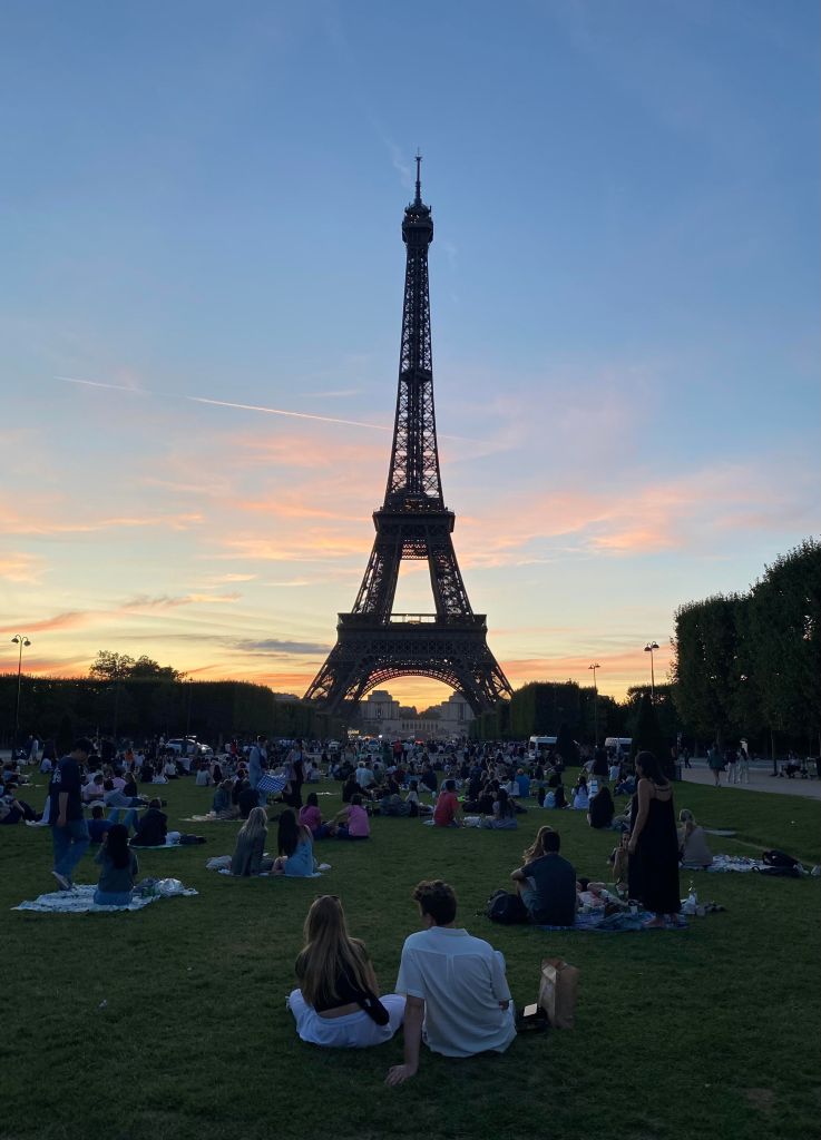 Champ De Mars during the sunset