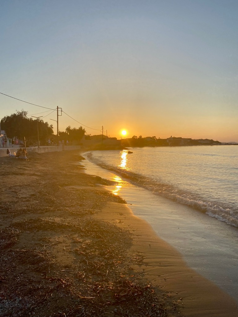Sunset at Sidari beach